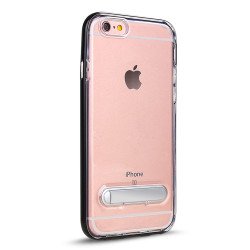 iPhone SE (2020) / 8 / 7 Clear Armor Bumper Kickstand Case (Black)